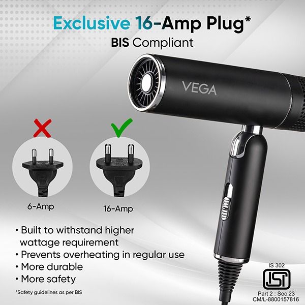 Vega Style Pro 1400-1600W Hair Dryer - VHDH-34