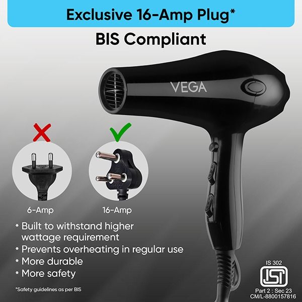 Pro Touch 1800-2000 Watts Hair Dryer - VHDP-02