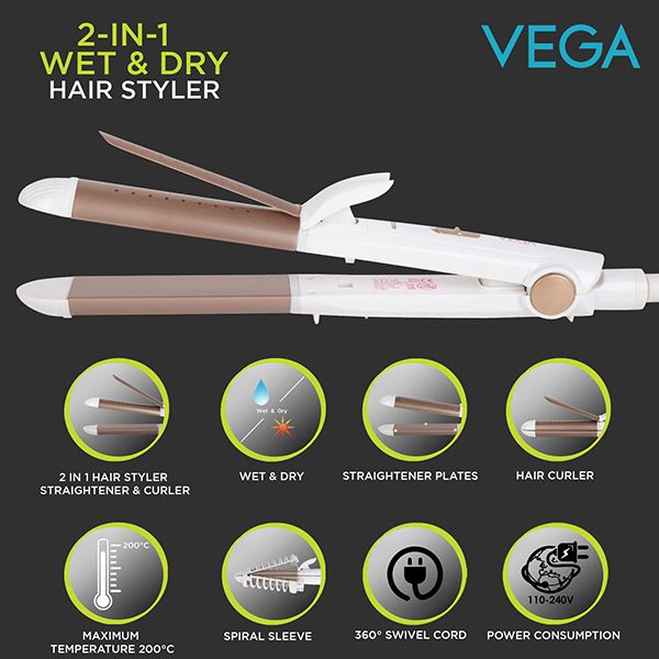 2-in-1 Wet & Dry Hair Styler - VHSC-02