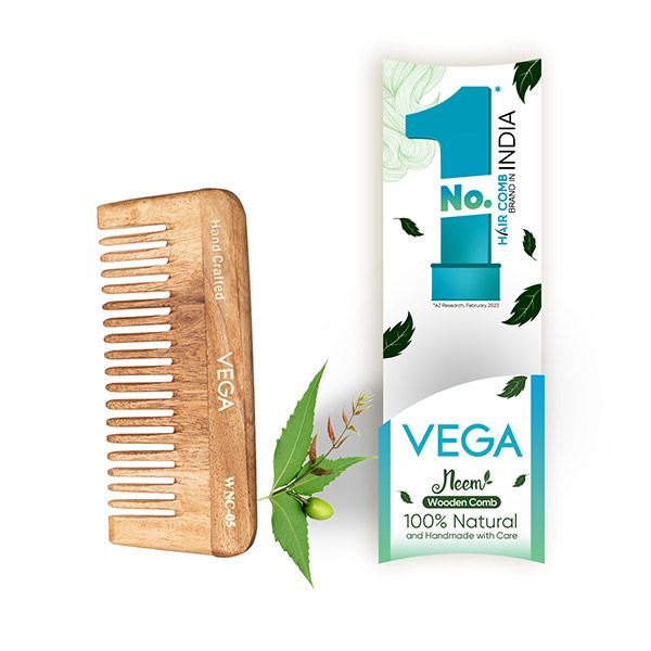 Vega Neem Wooden Comb Coarse Toothed - WNC-05