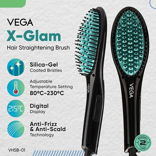 X-Glam Hair Straightening Brush - VHSB-01